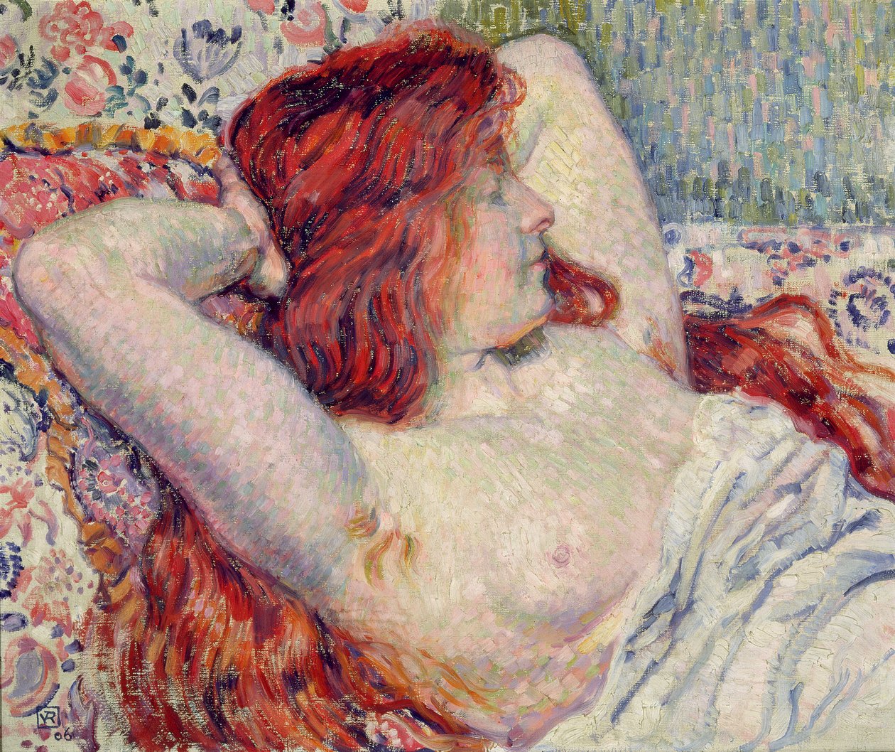 امرأة ذات شعر أحمر ، 1906 بواسطة Théo van Rysselberghe