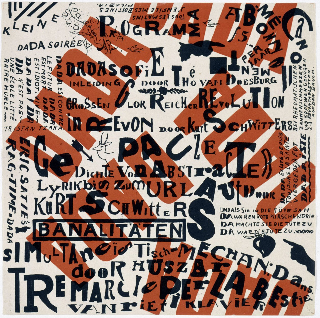 سهرة صغيرة دادا (Little Dada Soiree) - Oeuvre de Theo van Doesburg (Christian Emil Marie Kupper) بواسطة ثيو فان دوسبرغ
