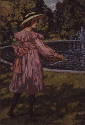 صورة ابنة الفنان ، إليزابيث ، حوالي عام 1910 (زيت على قماش) بواسطة Théo van Rysselberghe
