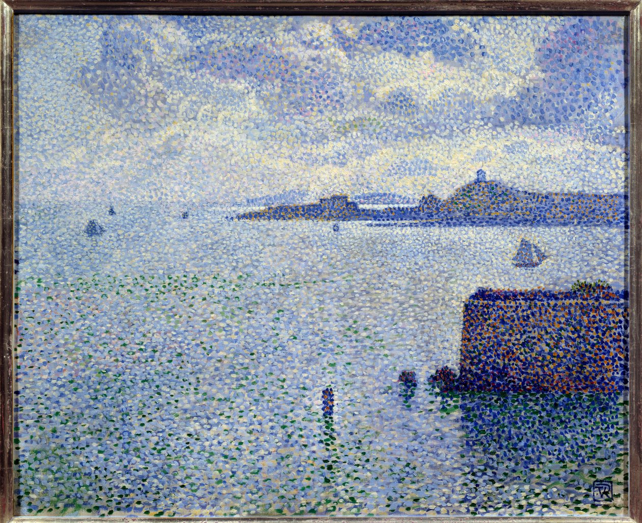 المراكب الشراعية والمصب. لوحة لثيودور فان ريسلبرغي (1862-1926) ، بيل. بواسطة Théo van Rysselberghe