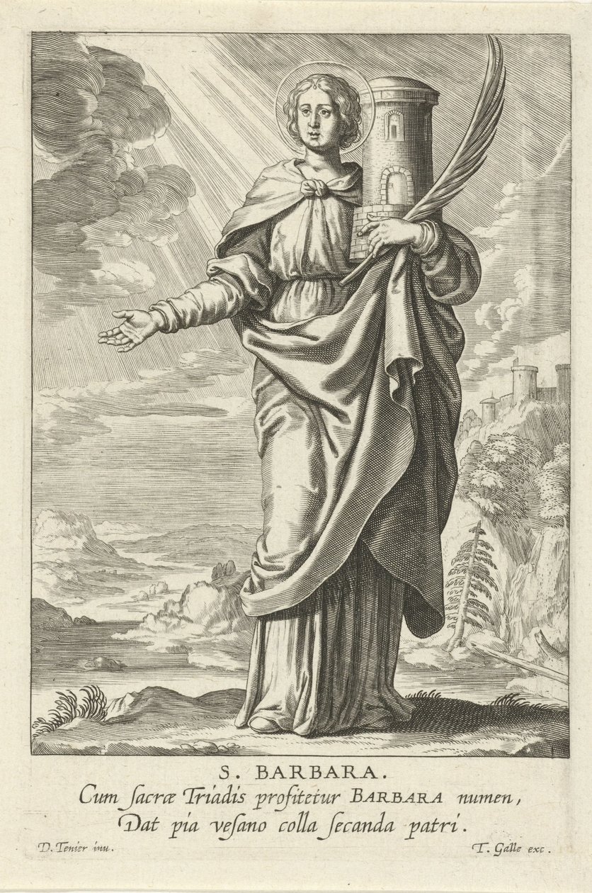 القديسة باربرا سانت باربرا (العنوان على الكائن) المؤنث Heiligen (عنوان المسلسل) مرآة مضيئة عذراء (عنوان المسلسل) بواسطة ثيودور جالي