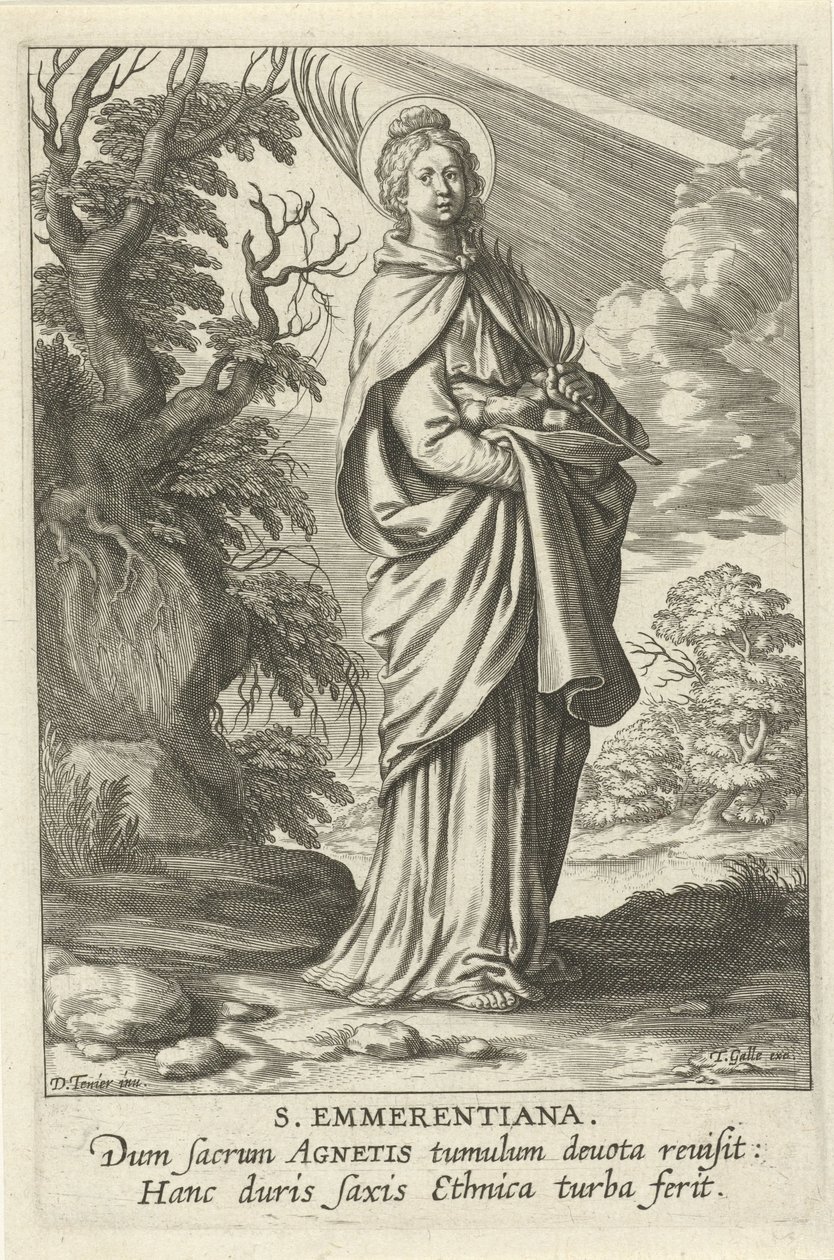 Heilige Emerentiana van Rome سانت Emmerantiana (العنوان على الكائن) المؤنث Heiligen (عنوان المسلسل) مرآة مضيئة عذراء (عنوان المسلسل) بواسطة ثيودور جالي