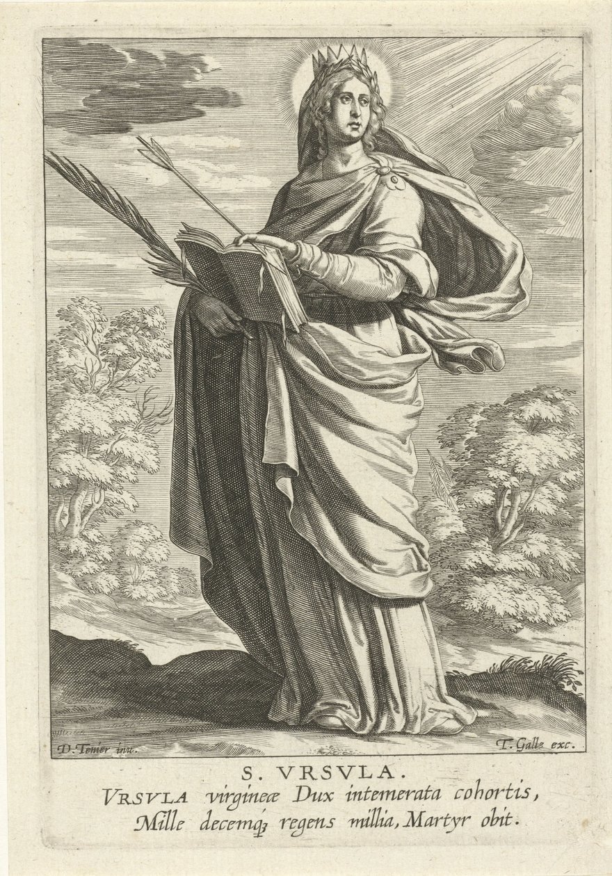 القديسة أورسولا S. Vrsvla (العنوان على الكائن) المؤنث Heiligen (عنوان المسلسل) مرآة مضيئة عذراء (عنوان المسلسل) بواسطة ثيودور جالي