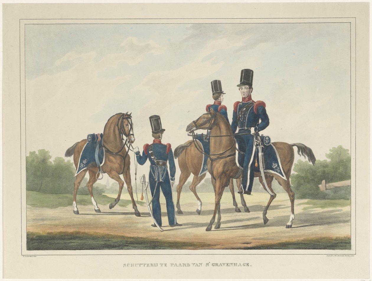 ميليشيا على ظهور الخيل من لاهاي ، 1830 Schutterij te Paard van s 