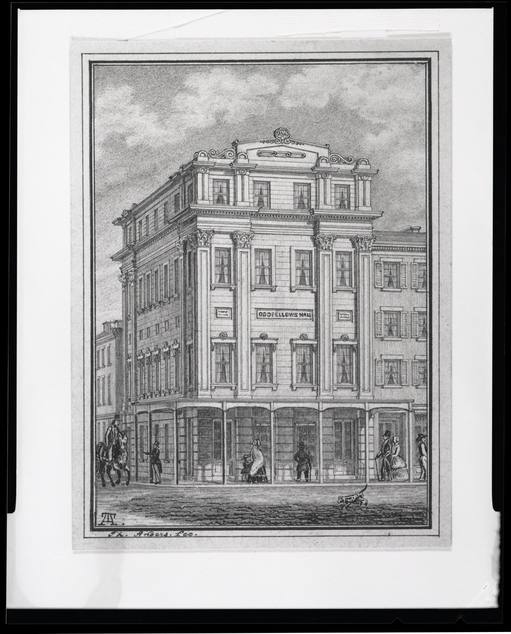 Odd Fellows Hall ، تقع في زاوية شارع 4 وشارع الجراد بواسطة ثيودور أندرس