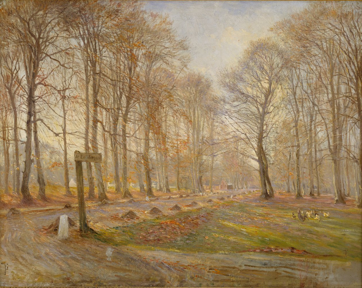 أواخر يوم الخريف في Jægersborg Deer Park ، شمال كوبنهاغن ، 1886 بواسطة تيودور إسبيرن فيليبسين