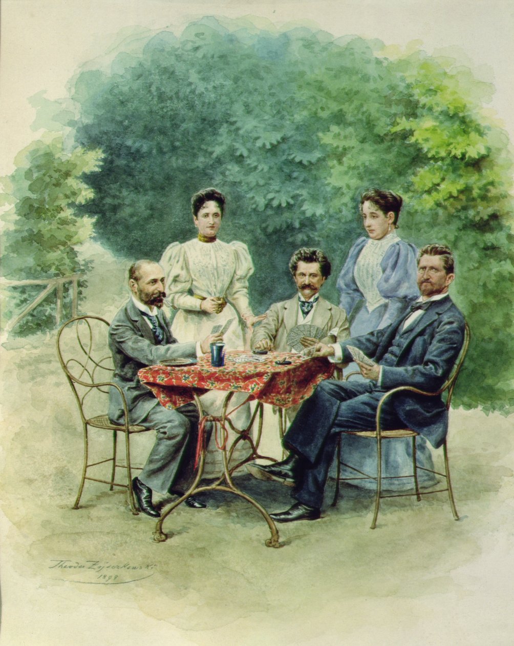 لعبة ورق من Tarrock مع يوهان شتراوس في Bad Ischl ، 1898 بواسطة ثيودور زاجاتشوفسكي