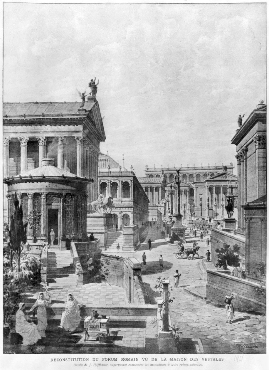 المنتدى الروماني للعصور القديمة ، 1914 (نقش وزن الجسم) بواسطة تيودور جوزيف هوبرت هوفباور