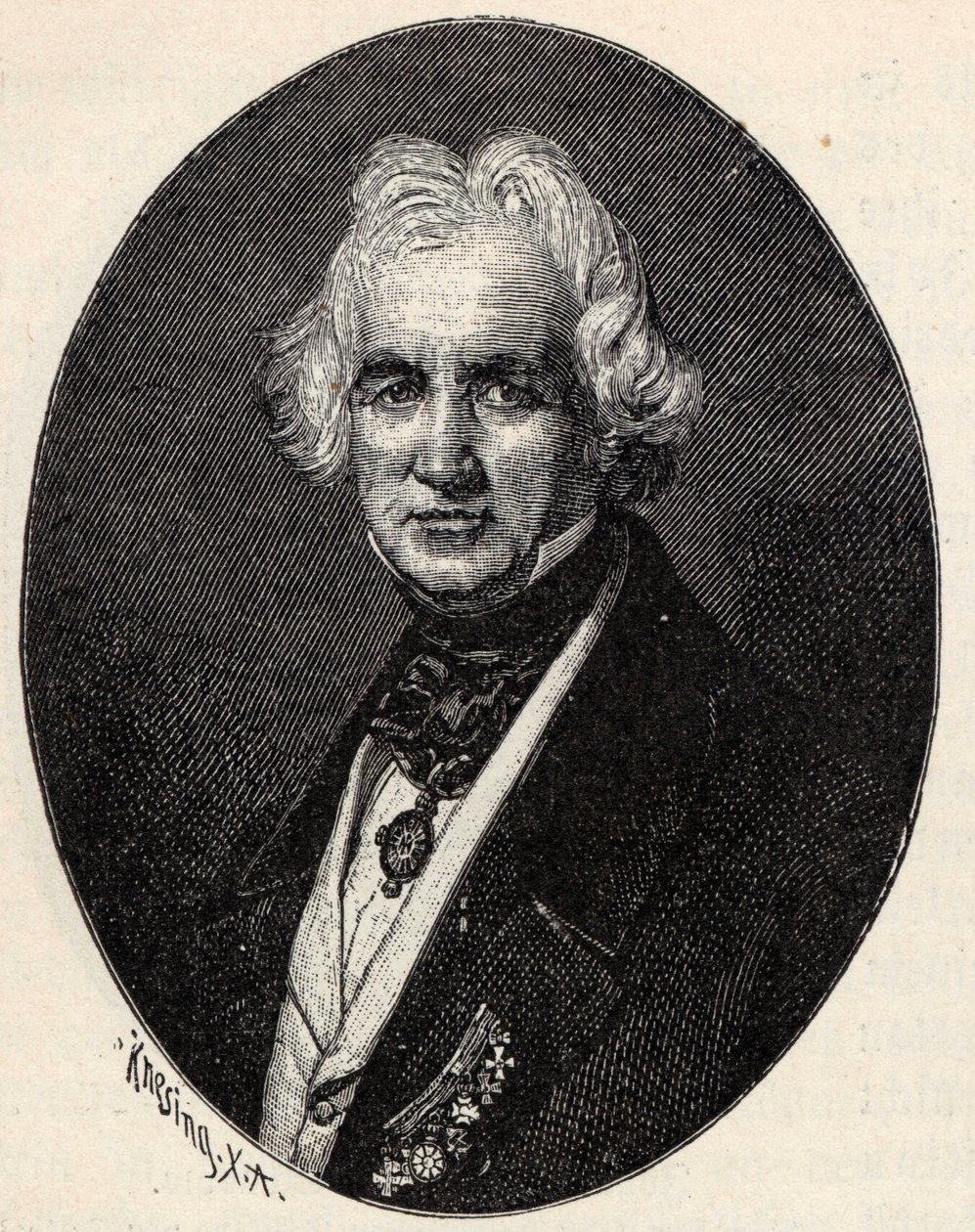 صورة للنحات كريستيان دانيال راوخ 1777-1857. بواسطة ثيودور كنيسينج