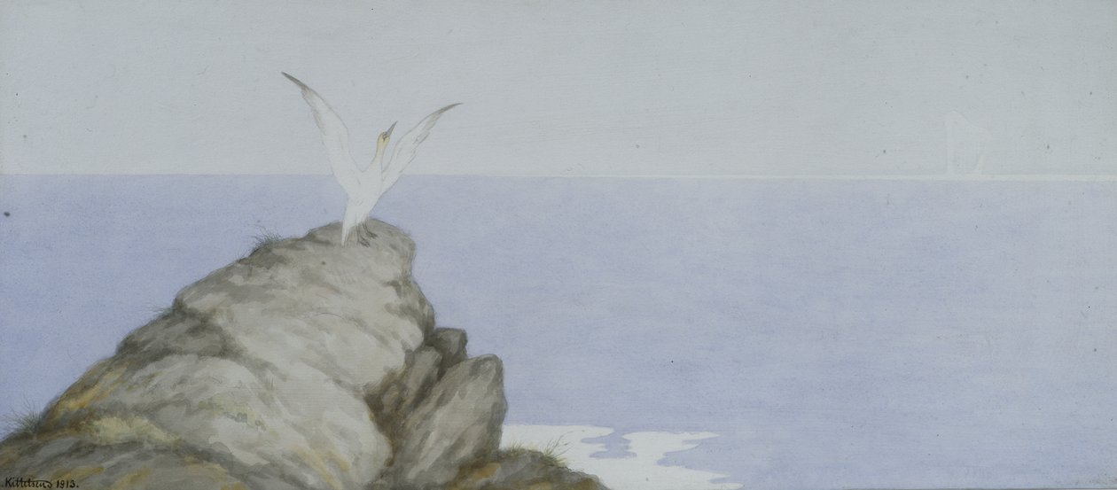 Seabird (ألوان مائية على ورق) بواسطة ثيودور كيتلسن