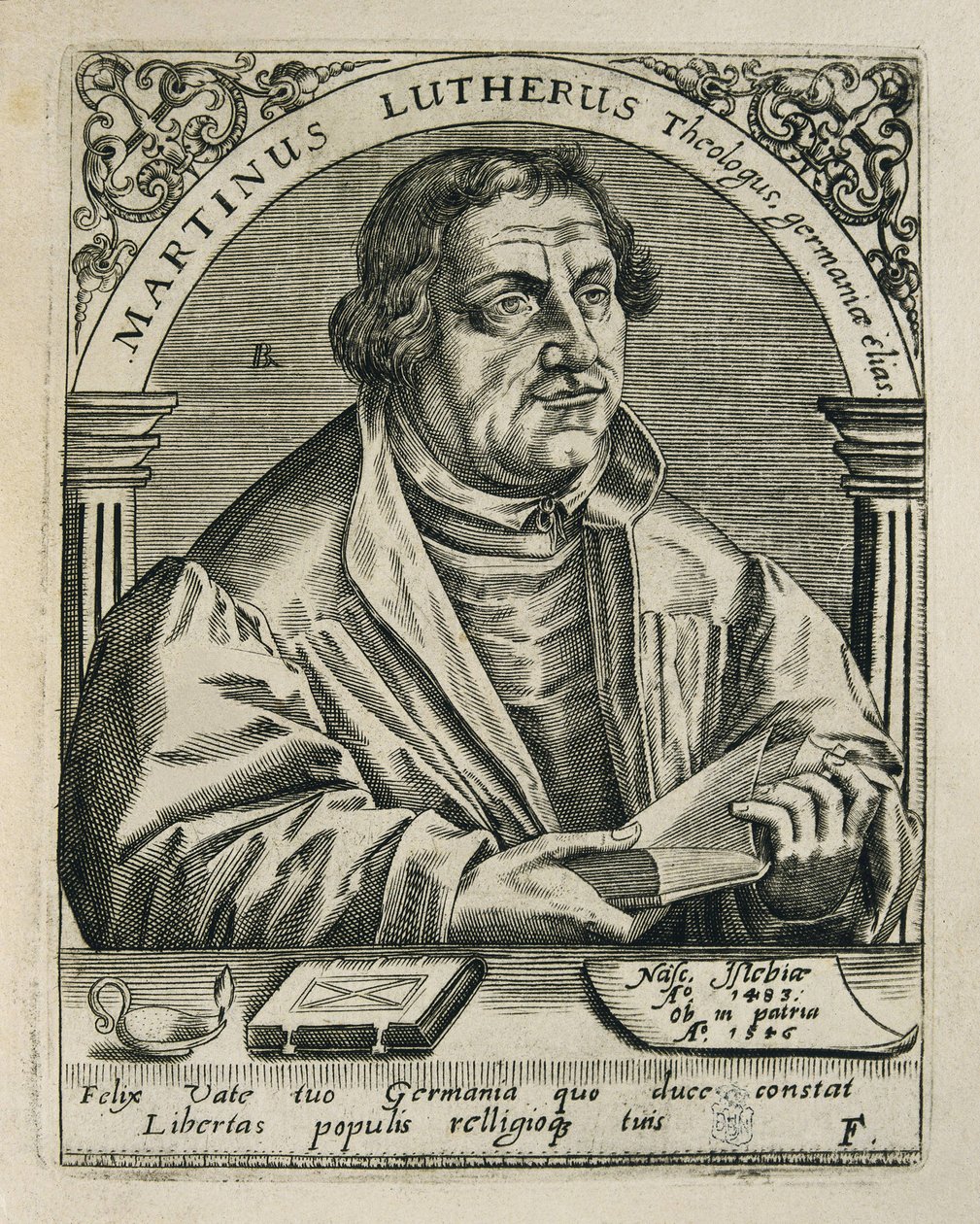 لوثر ، مارتن (1483-1546). مصلح ديني ألماني. نقش. إسبانيا. مدريد (مجتمع مستقل). مدريد. مكتبة الوطنية بواسطة ثيودور دي بري