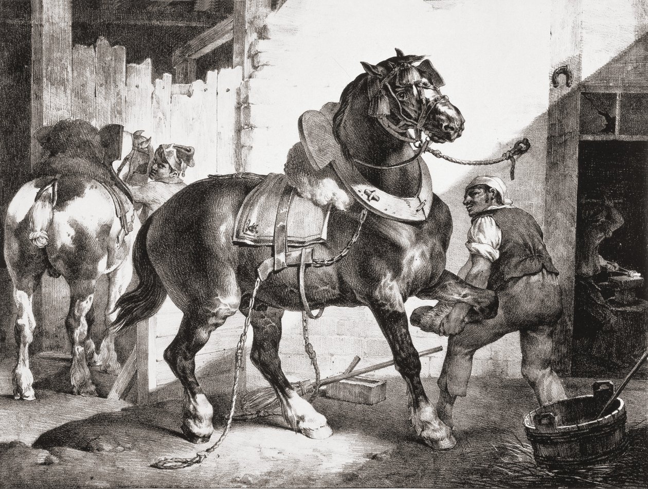 The Forge ، من Etudes de Cheveaux ، 1822 بواسطة ثيودور جيريكولت