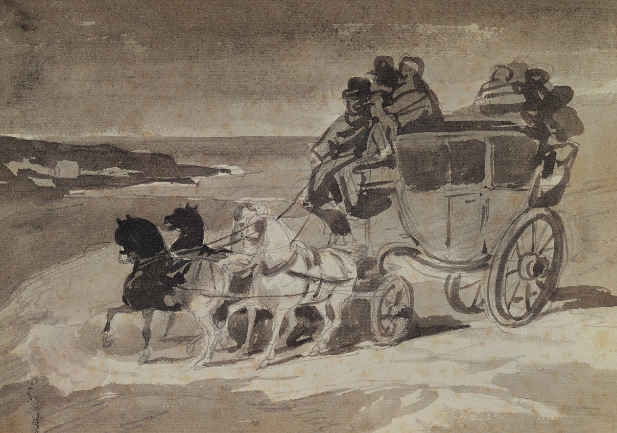 The Stagecoach (قلم رصاص ومرحاض على الورق) بواسطة ثيودور جيريكولت