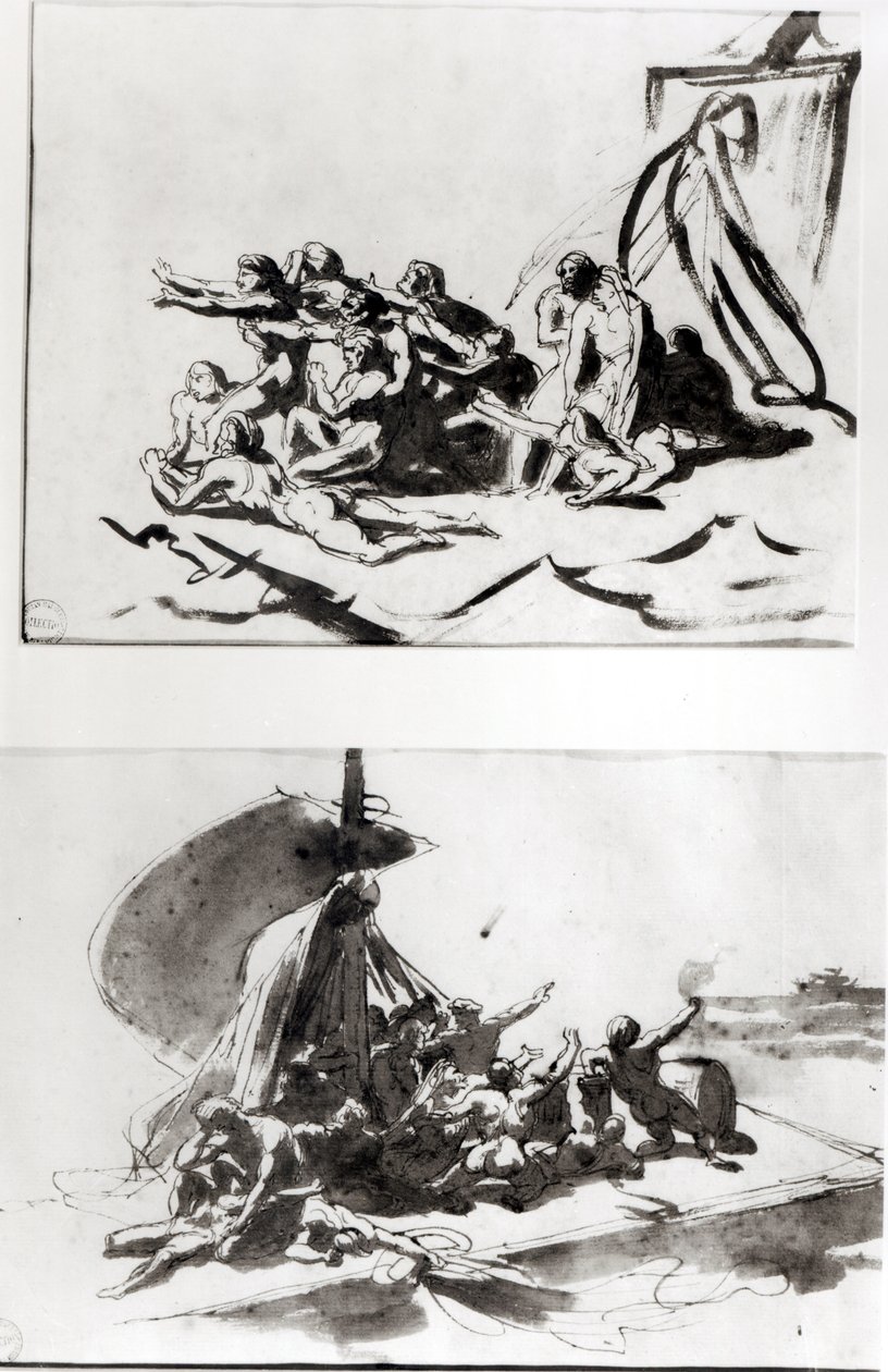 رسمان لجزيرة ميدوسا ، c.1819 (قلم وحبر وغسل) بواسطة ثيودور جيريكولت