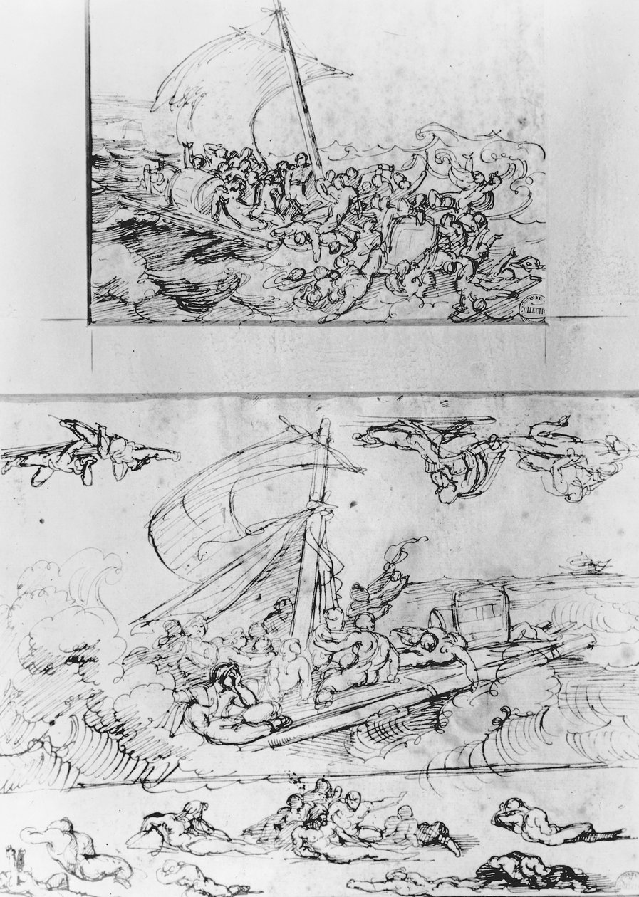 رسمان لجزيرة ميدوسا ، c.1819 (قلم وحبر) بواسطة ثيودور جيريكولت