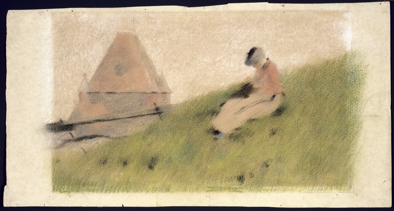على الجرف ، c.1887 (الباستيل والطباشير على الورق) بواسطة ثيودور روبنسون