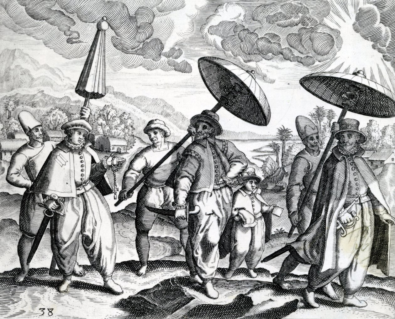 مجموعة أشخاص من &39;India Orientalis&39; ، 1598 بواسطة تيودور دي بري