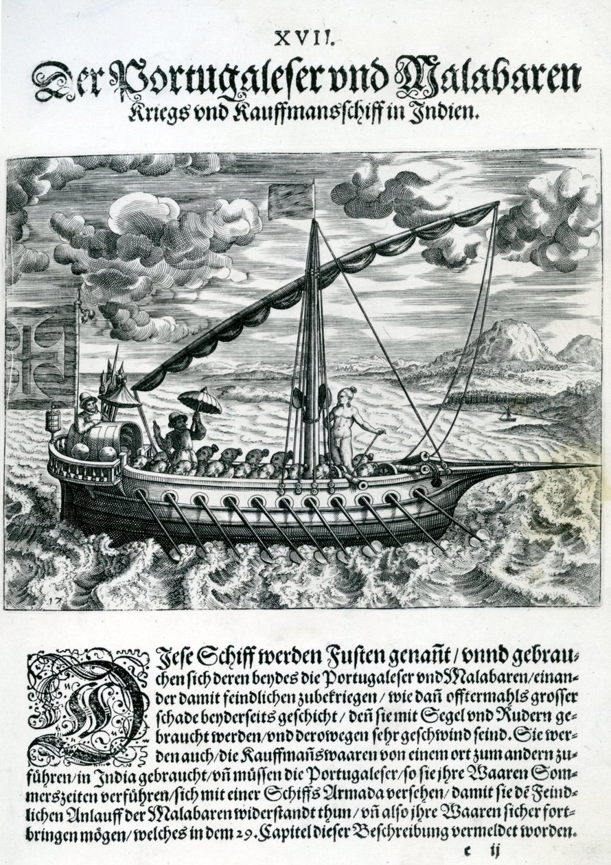 سفينة من &39;India Orientalis&39; ، 1598 بواسطة تيودور دي بري