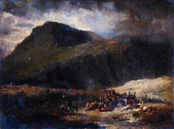 معركة في زمن الفتح الفرنسي للجزائر (زيت على قماش) بواسطة ثيودور (Attr. To) Gericault