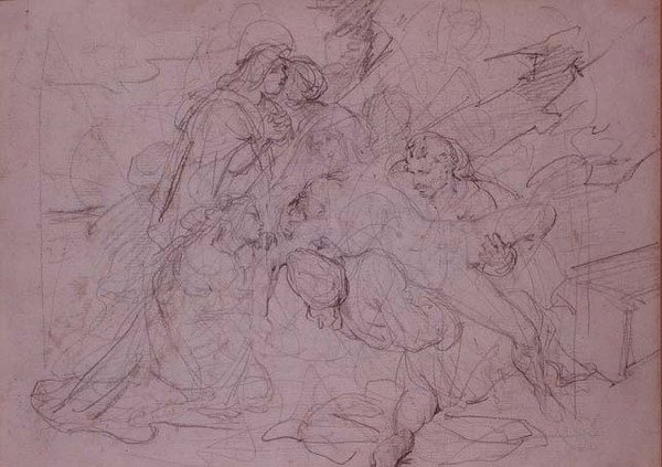 النزول عن الصليب (رسم) بواسطة ثيودور (Attr. To) Gericault