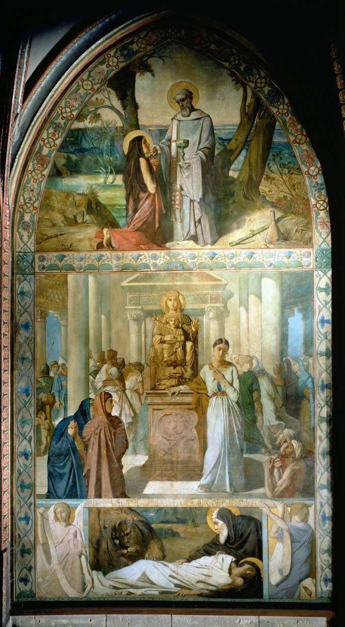 قصة القديسة مريم المصرية. لوحة لثيودور شاسيريو (1819-1856) بواسطة تيودور شاسريو