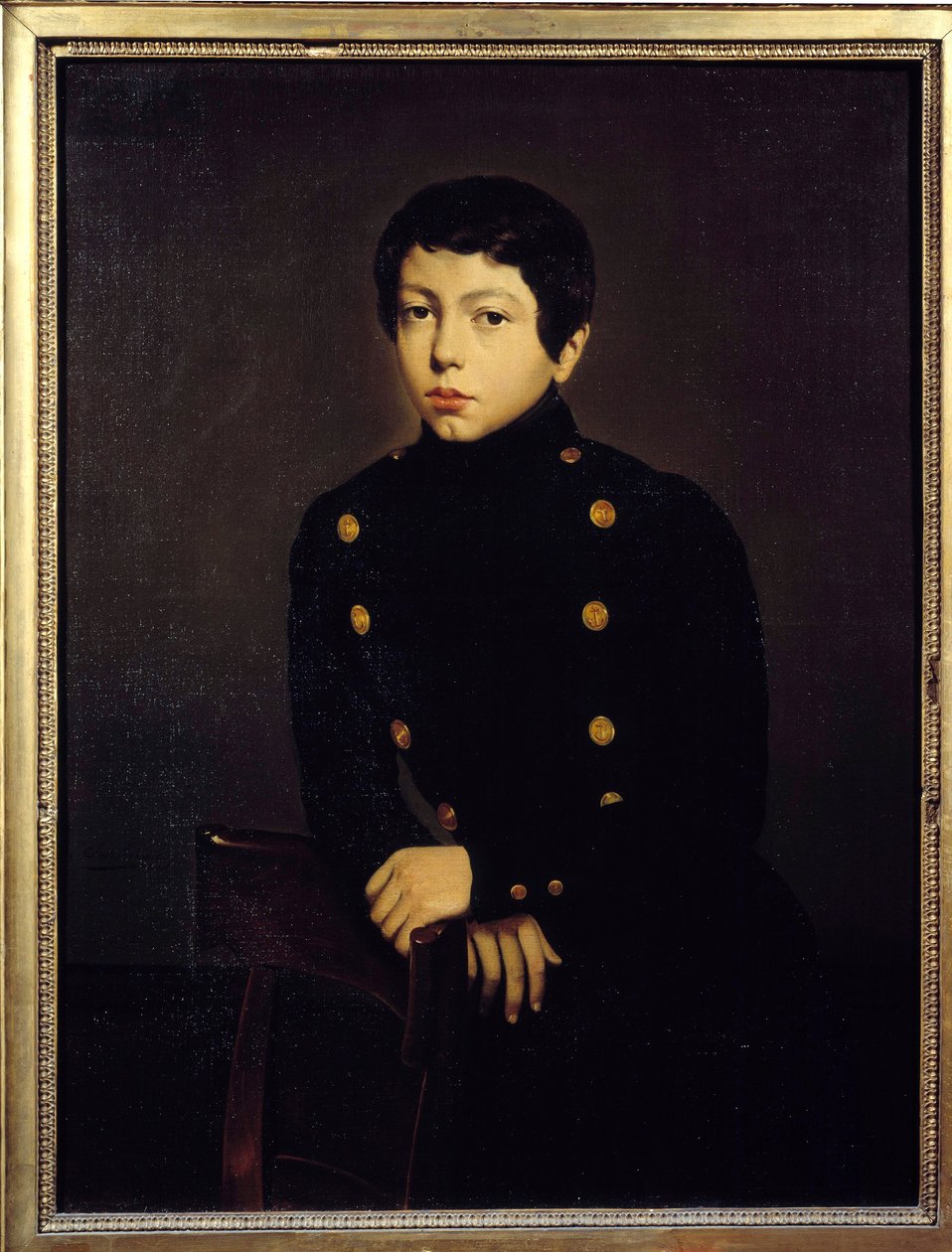 صورة لإرنست تشاسيرو (1823-1870) تلميذ بالمدرسة البحرية في بريست ، شقيق الفنان لوحة لثيودور تشاسيرو (1819-1856) 1836 صن. 0،92 × 0.73 م بواسطة تيودور شاسريو