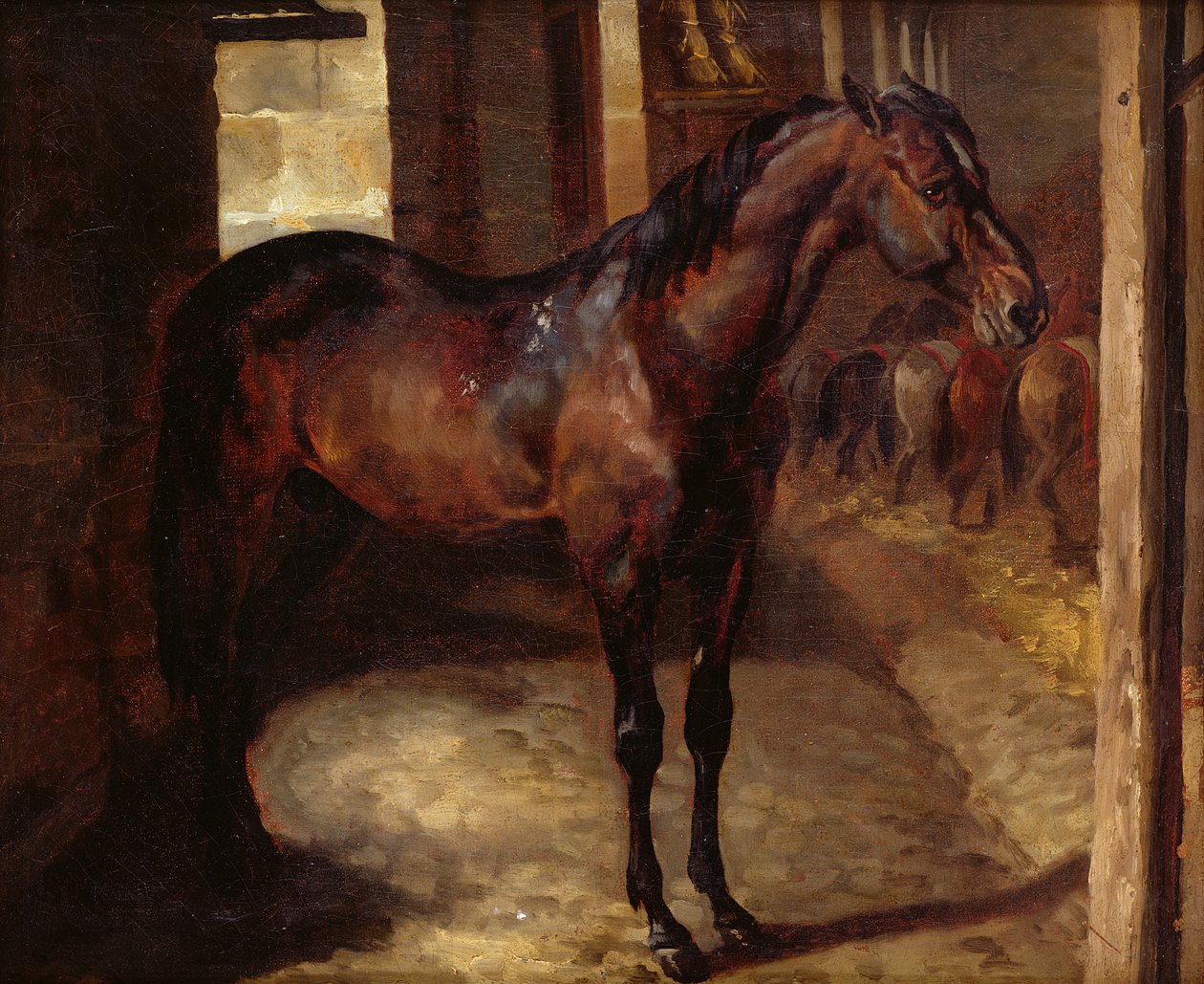 Dark Bay Horse في الاسطبل بواسطة ثيودور جيريكولت