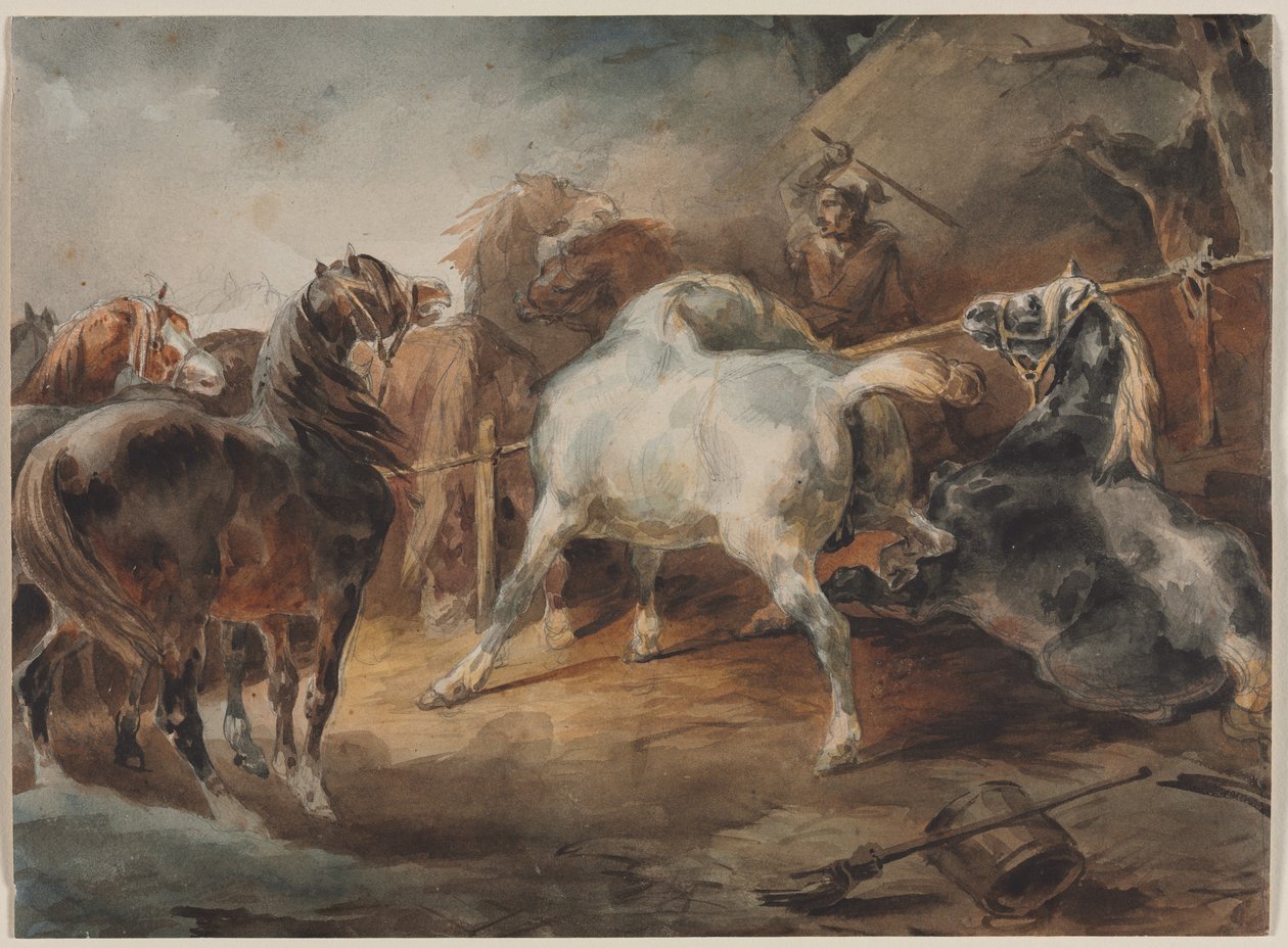 قتال الخيول ، ج. 1820. بواسطة ثيودور جيريكولت