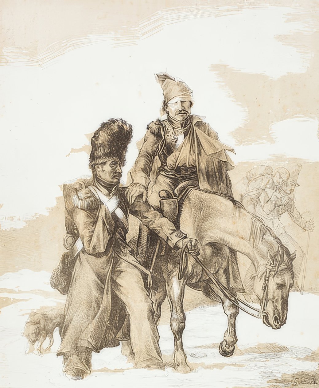 العودة من روسيا (Retour de Russie). 1818 بواسطة ثيودور جيريكولت