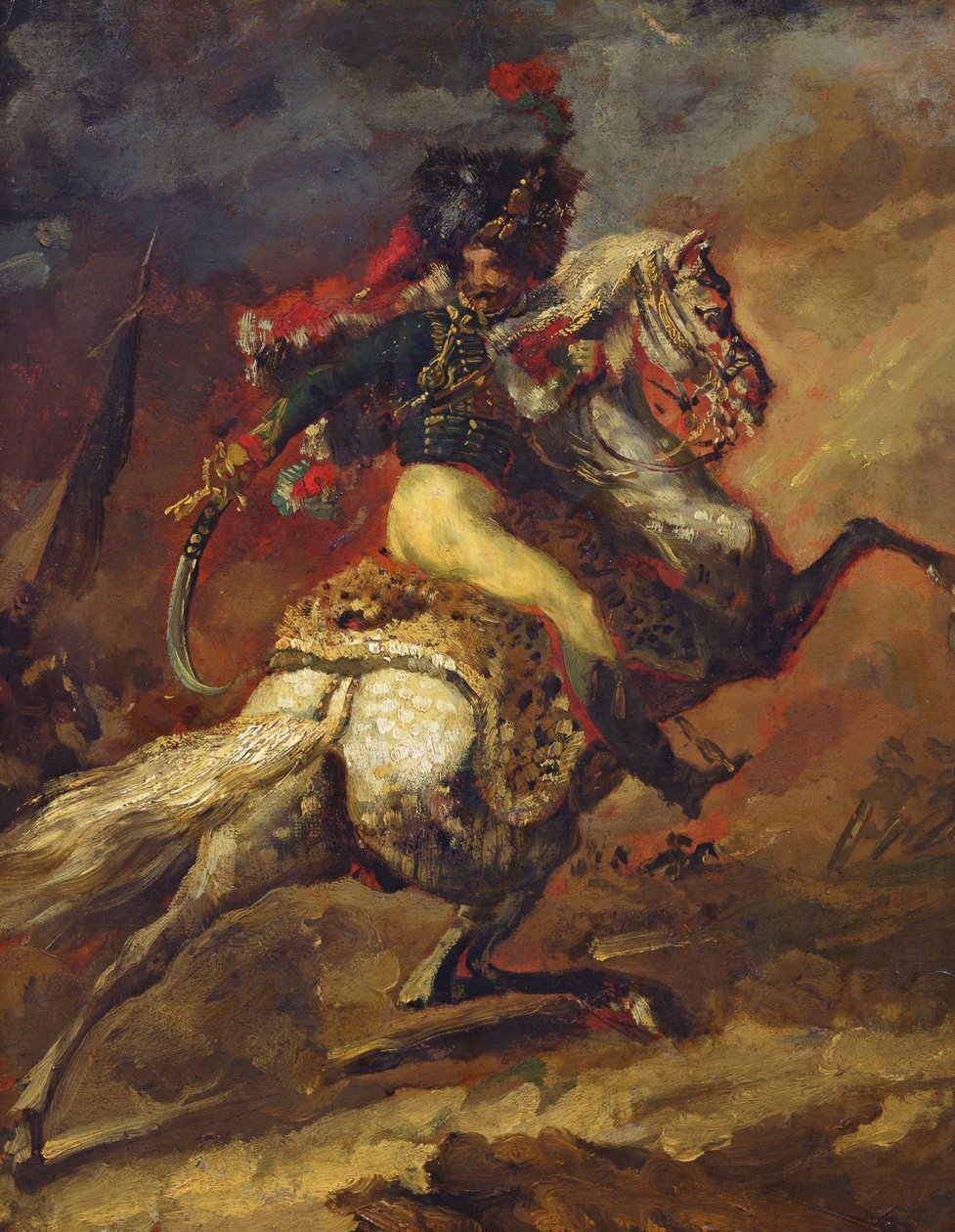 رسم تخطيطي لضابط الفرسان ، ١٨١٤ (انظر أيضًا ٢٦٠٨٨) بواسطة ثيودور جيريكولت