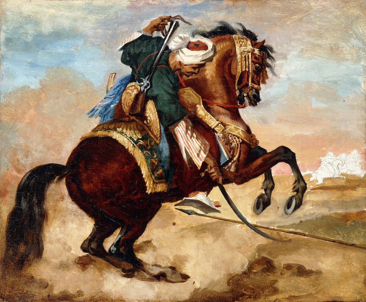 ترك يركب حصان العزان البني ، c.1810 بواسطة ثيودور جيريكولت