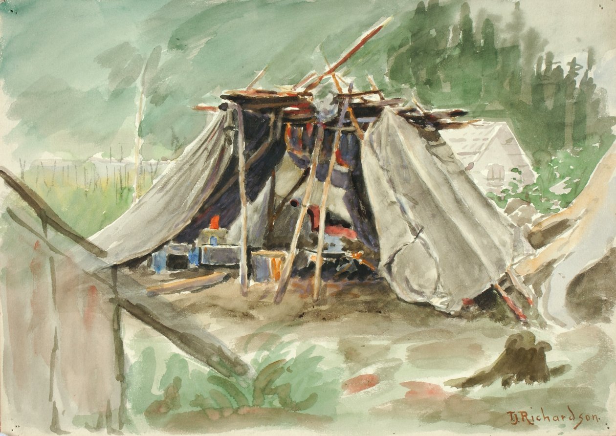 المعسكر الهندي ، ألاسكا ، كاليفورنيا. 1880-1914. بواسطة ثيودور جي ريتشاردسون