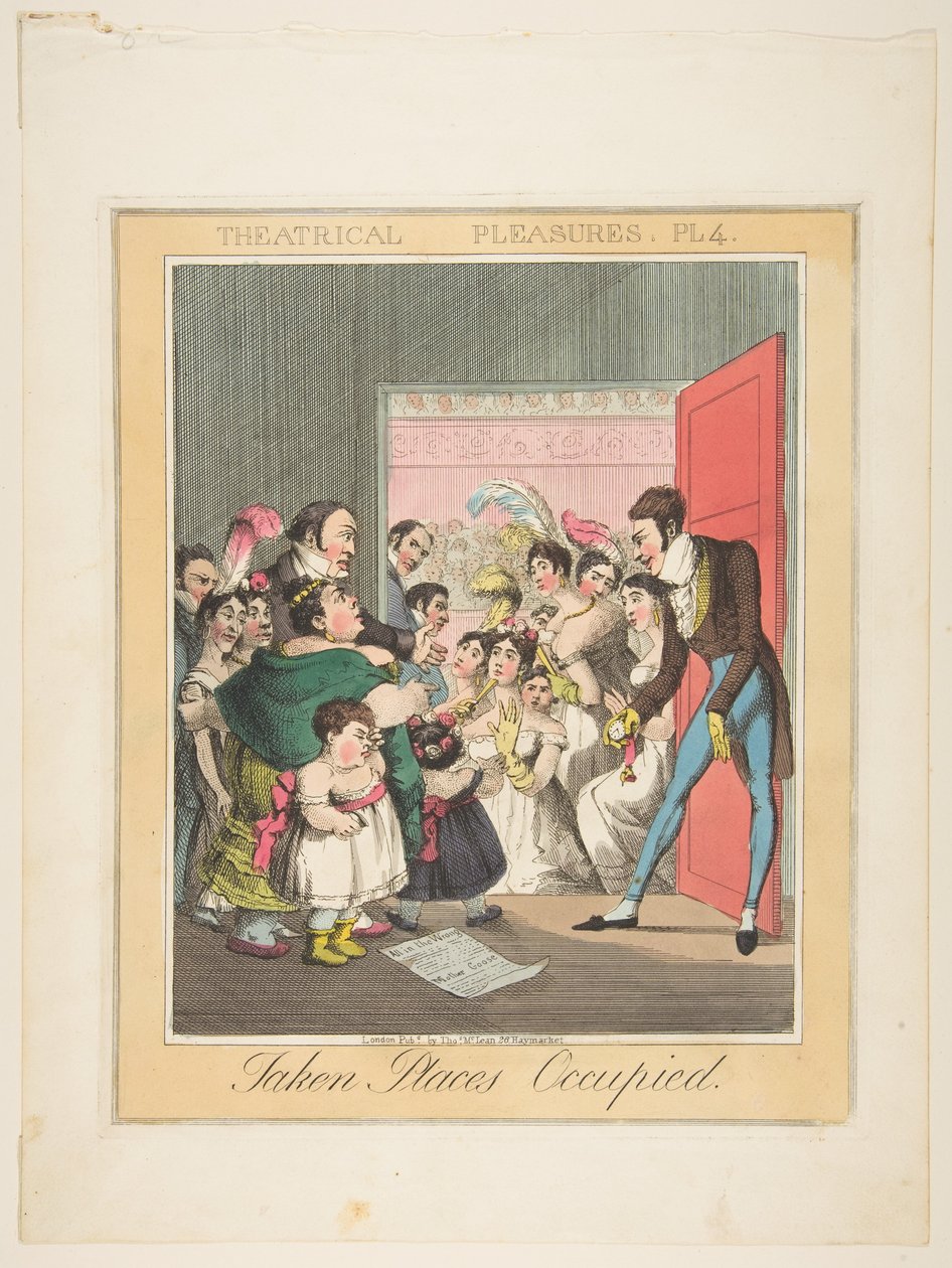 الملذات المسرحية ، اللوحة 4: الأماكن التي احتلت ، كاليفورنيا. 1835. بواسطة ثيودور لين