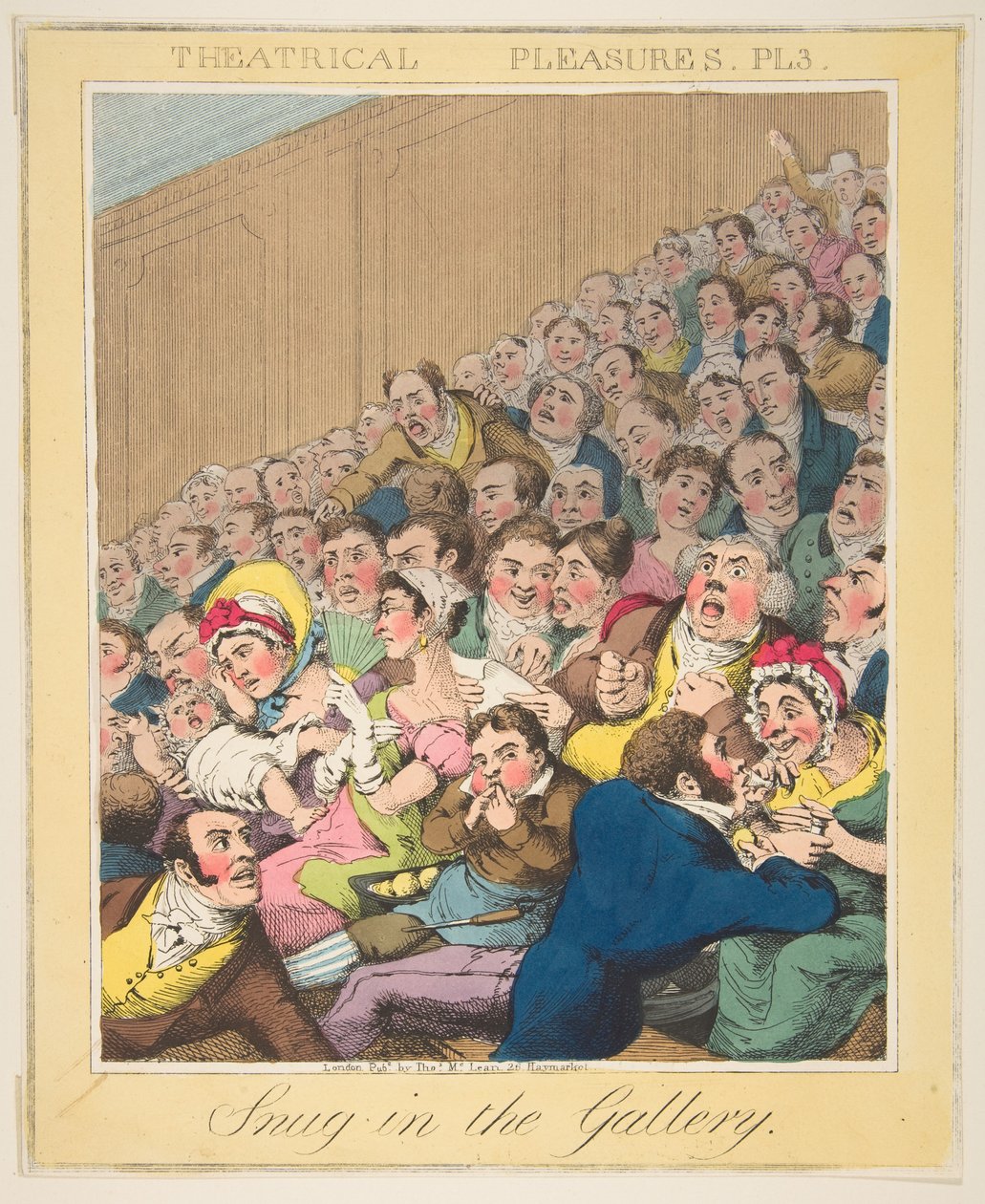 متع مسرحية ، دافئ في المعرض ، لوحة 3 ، كاليفورنيا. 1835. بواسطة ثيودور لين