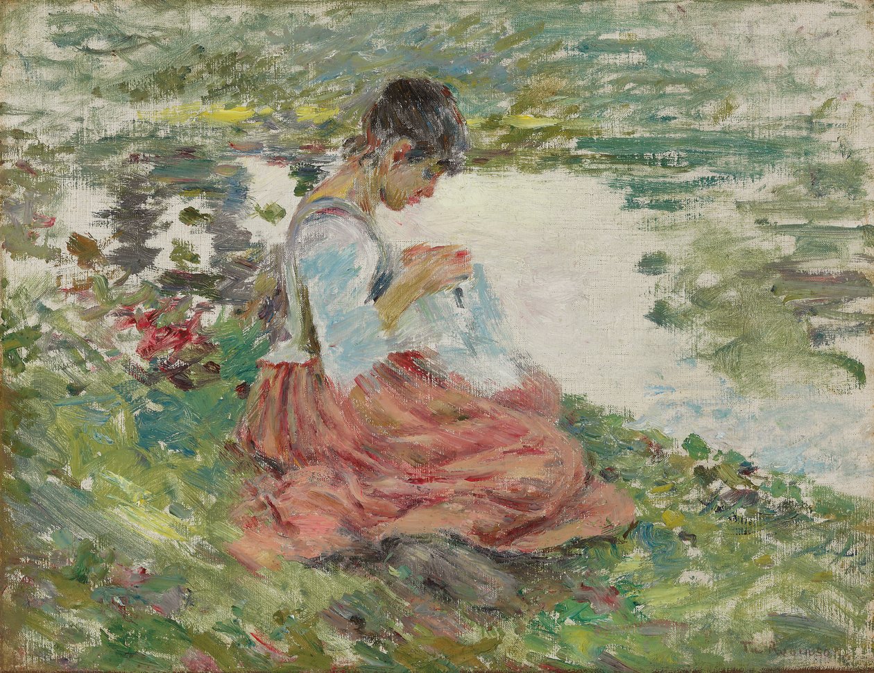 فتاة الخياطة بالنهر ، c.1891 بواسطة ثيودور روبنسون