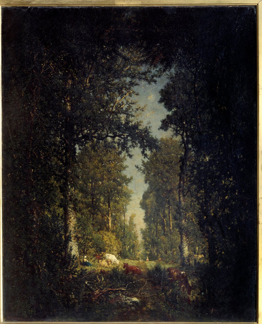 شارع ، غابة جزيرة آدم. لوحة لثيودور روسو (1812-1867) بواسطة بيير إتيان ثيودور روسو