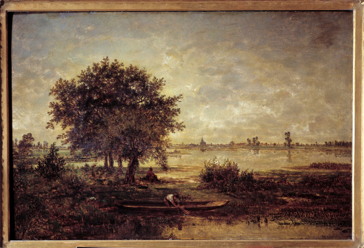 les edges de la Loire لوحة لثيودور روسو (1812-1867) القرن التاسع عشر. 0.42x0.63 م باريس ، متحف اللوفر. بواسطة بيير إتيان ثيودور روسو