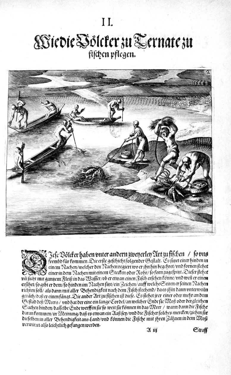 الصيد مع الهنود ، 1606 بواسطة تيودور دي بري
