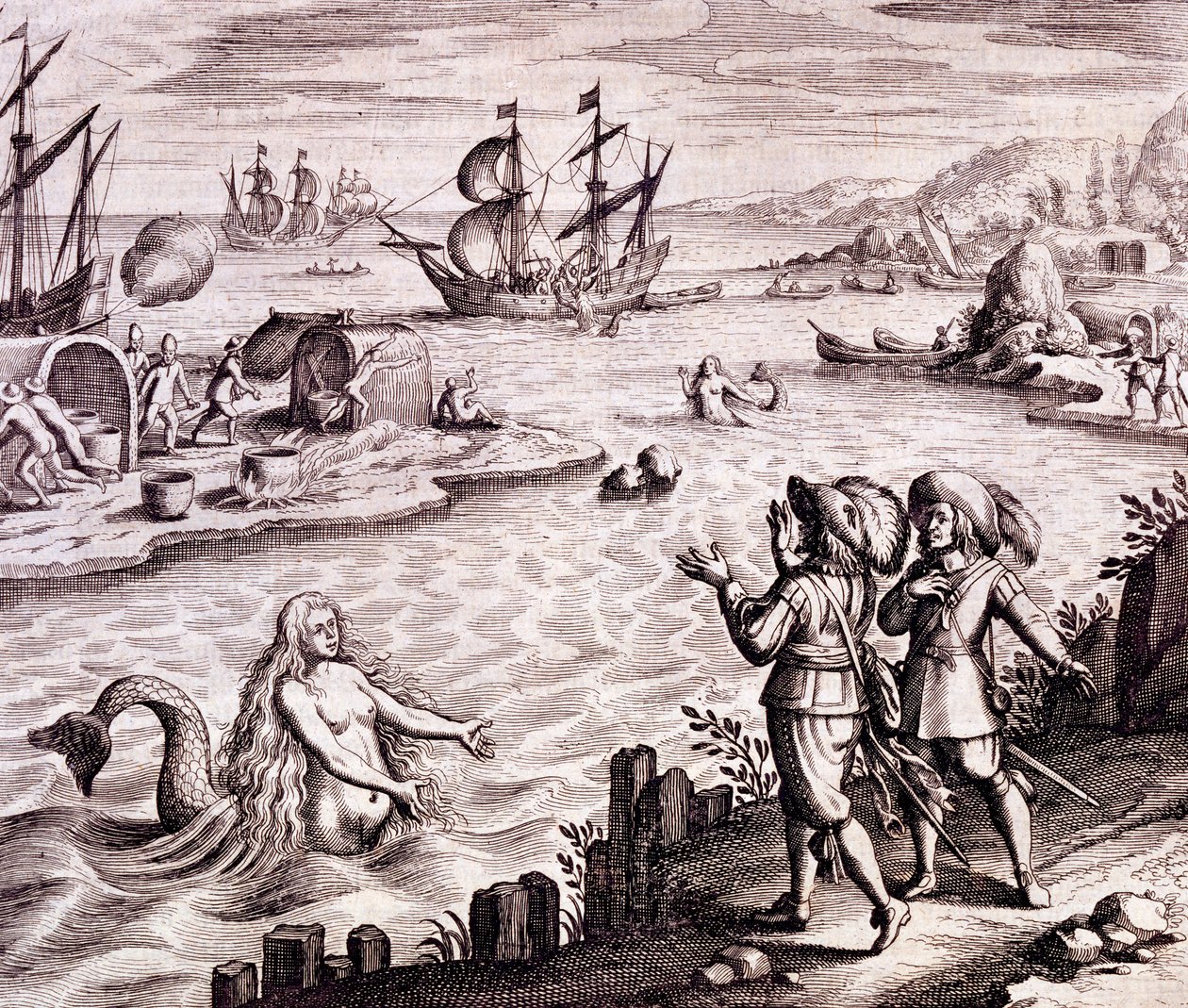 سانت جون هاربور ، نيوفاوندلاند ، 1610 ، من "Newe Weld un Americanische Historien" ، بقلم يوهان لودفيج جوتفريد ، 1631 بواسطة تيودور دي بري