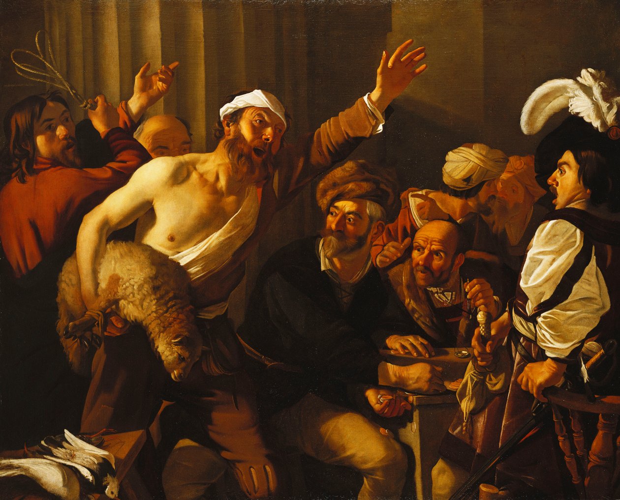 المسيح يقود الصرافين من المعبد ، 1621 بواسطة ثيودور فان بابورين