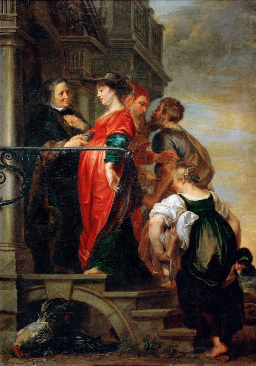 La Visitation de la Vierge Marie - زيارة السيدة العذراء مريم ، بقلم ثولدين ، تيودور ، فان (1606-1669). زيت على قماش ، قبل ١٦٦٩. الأبعاد: ٢٠٥ × ١٤٤ سم. متحف تاريخ الفن ، فيين بواسطة ثيودور فان ثولدن