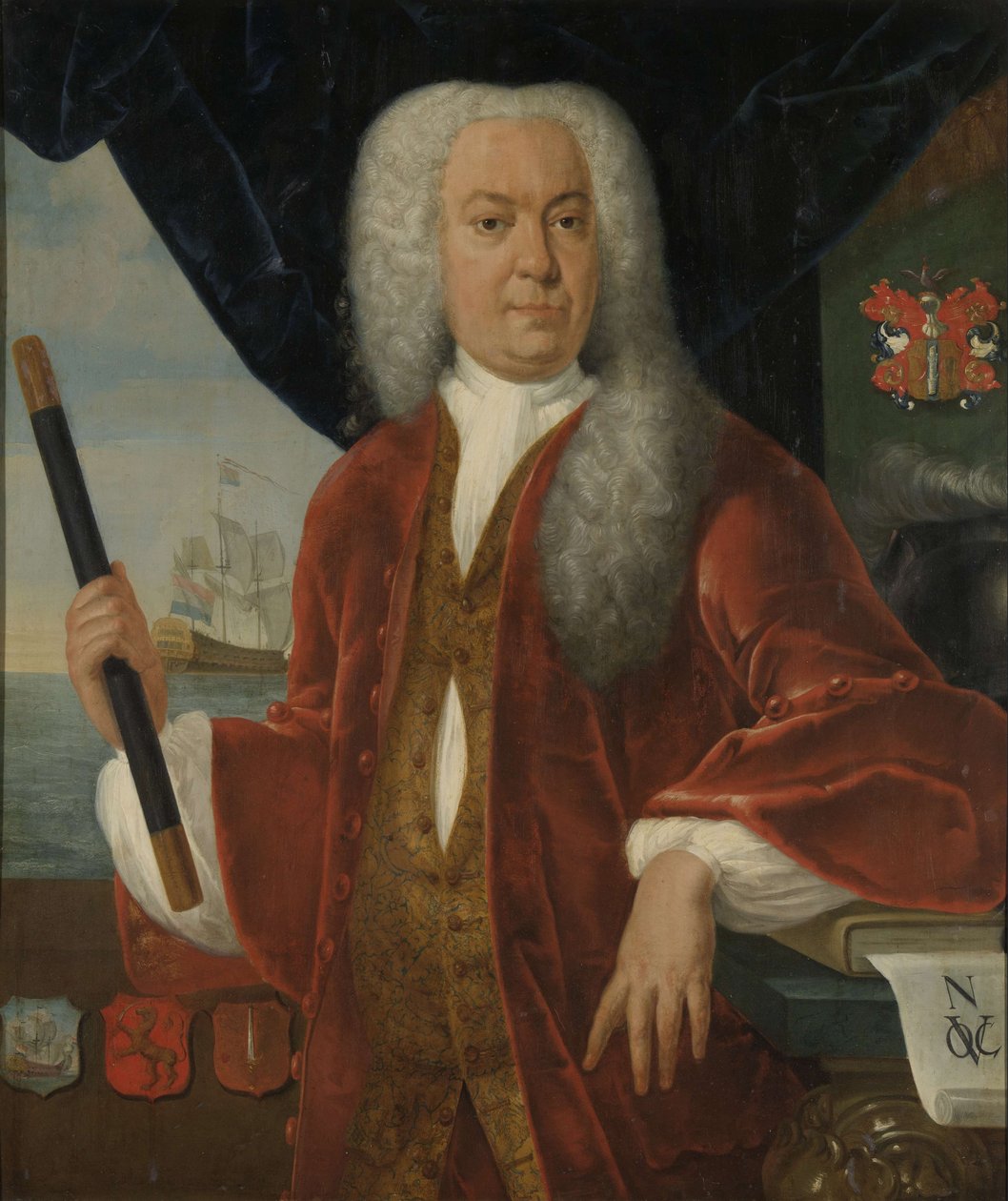 أدريان فالكينير (1695-1751). الحاكم العام (1737-41) بواسطة ثيودوروس جوستينوس راين
