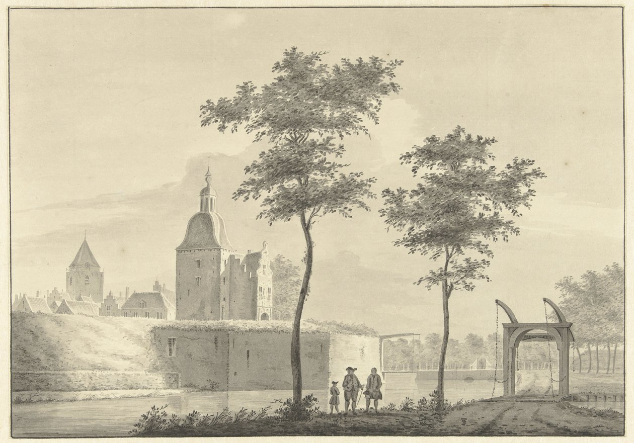 The Leidse Poort في Woerden بواسطة ثيودوروس كورنيليس شوتر