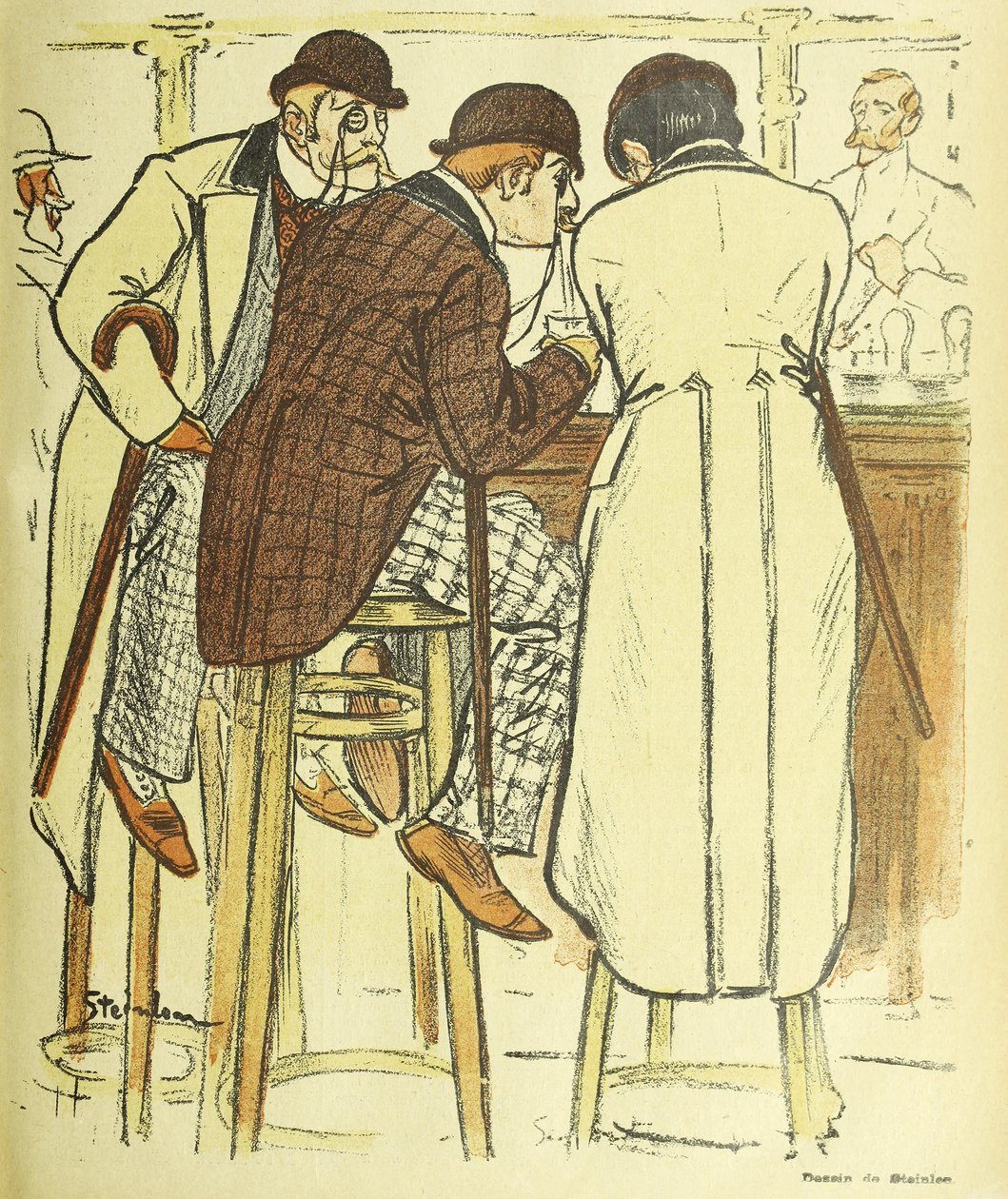 في الحانة ، من جيل بلاس إلوستري ، حانة. 1899 بواسطة ثيوفيل الكسندر شتاينلين