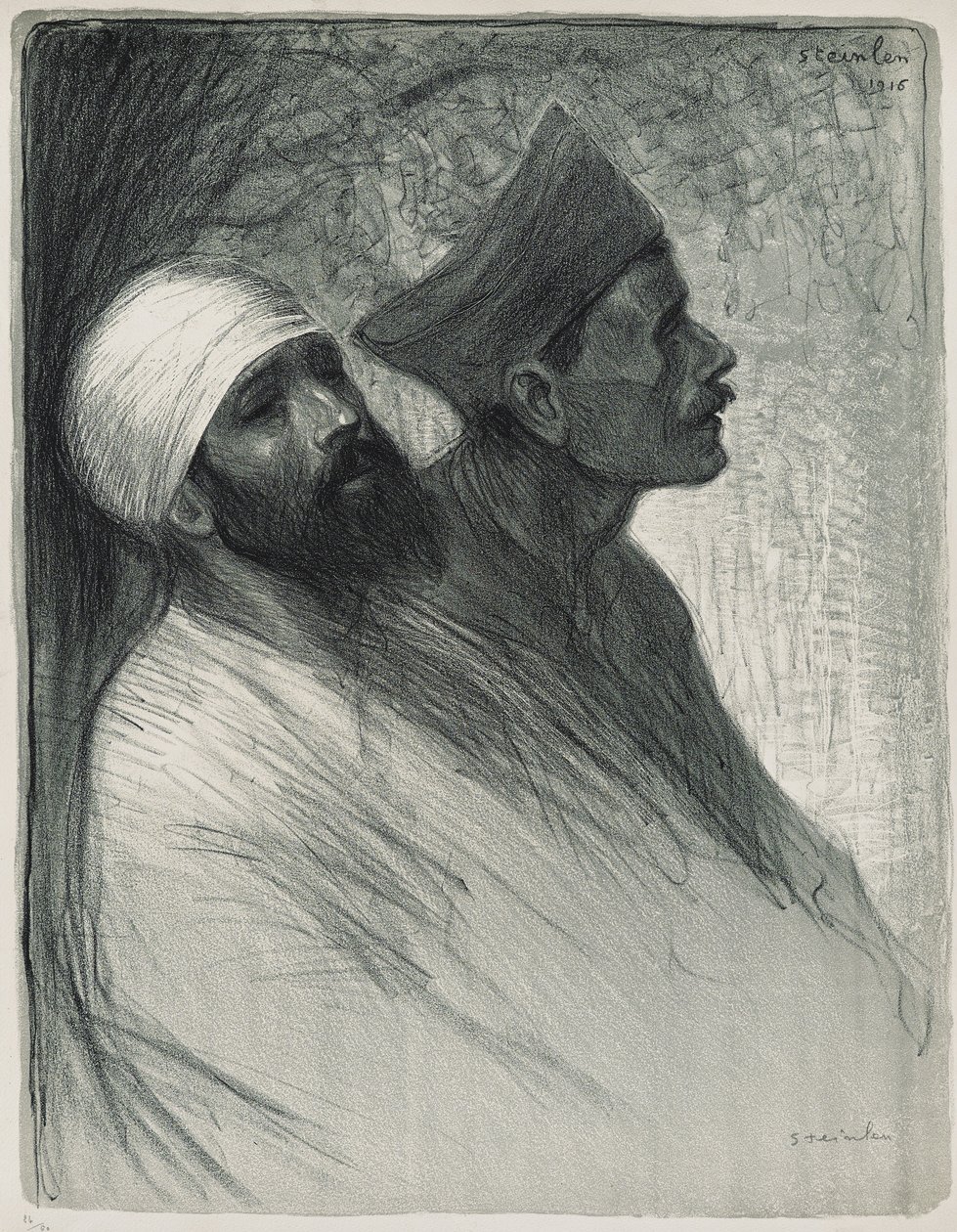 بدون عنوان ، 1916 (نقل الطباعة الحجرية على ورق منسوج) بواسطة ثيوفيل الكسندر شتاينلين