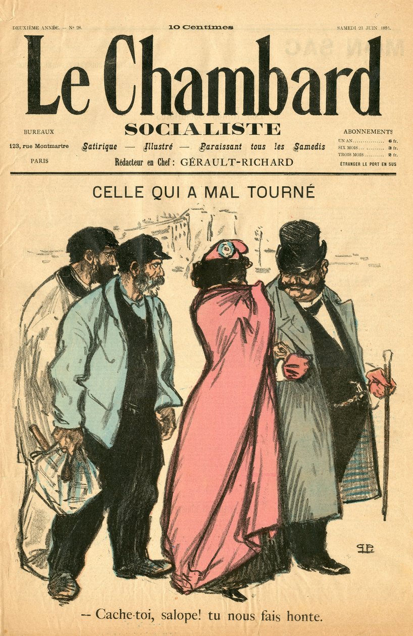 غلاف "Le Chambard socialiste" ، العدد 28 ، Satirique en Couleurs بواسطة ثيوفيل الكسندر شتاينلين