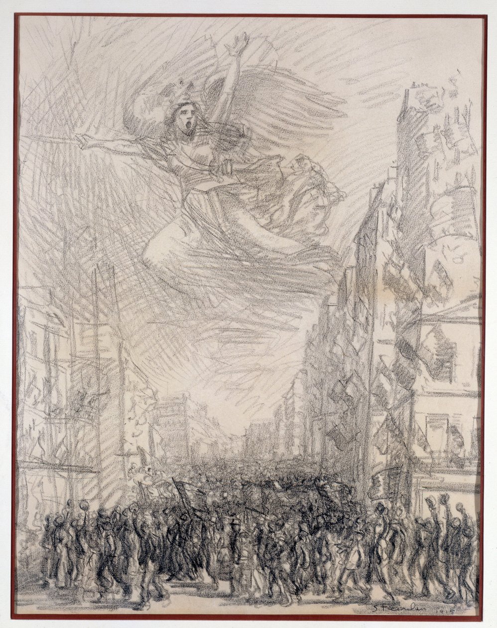 النصر أو مرسيليا اليجوري. رسم لثيوفيل الكسندر شتاينلين (1859-1923) 1915 باريس. BN بواسطة ثيوفيل الكسندر شتاينلين