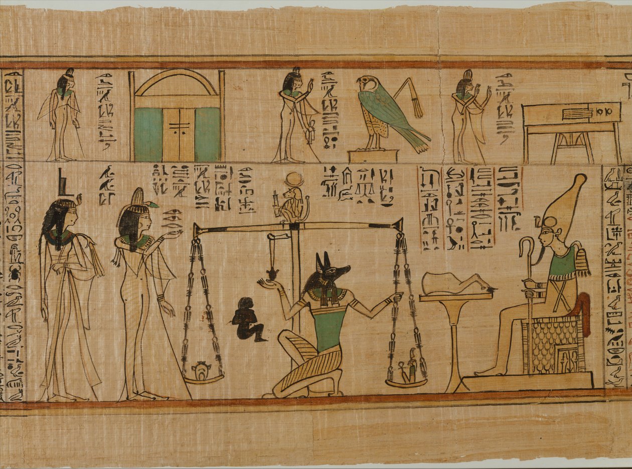 مغني آمون نانيز البردي الجنائزي ، c.1050 قبل الميلاد (ورق البردي ، والطلاء) بواسطة الفترة الانتقالية الثالثة المصرية