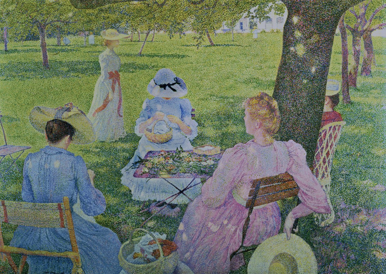 الأسرة في البستان ، 1890 بواسطة Théo van Rysselberghe