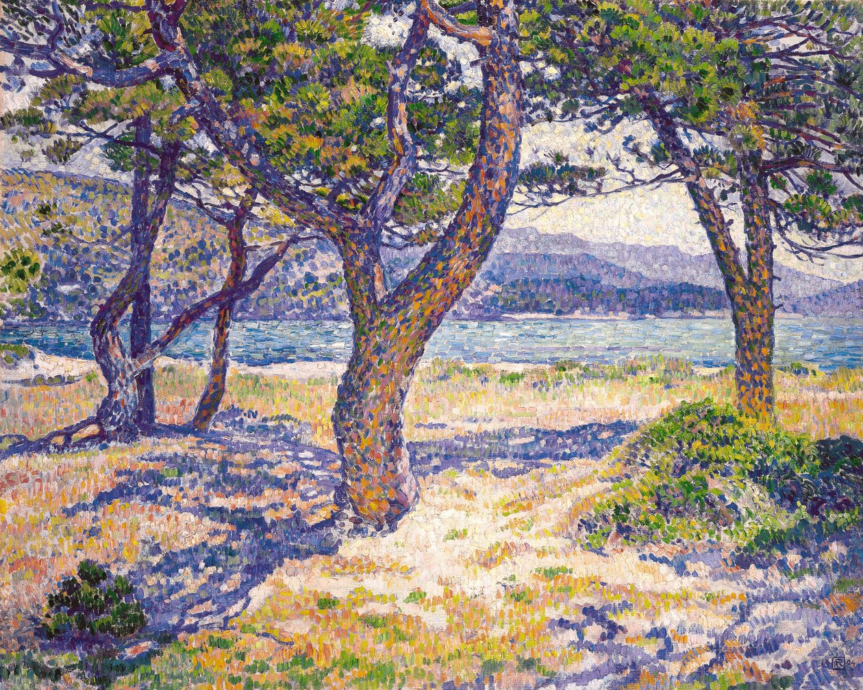 البحر الأبيض المتوسط في Le Lavandou بواسطة Théo van Rysselberghe